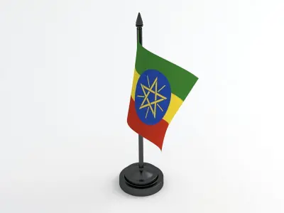 Table Flag Ethiopia 3D model