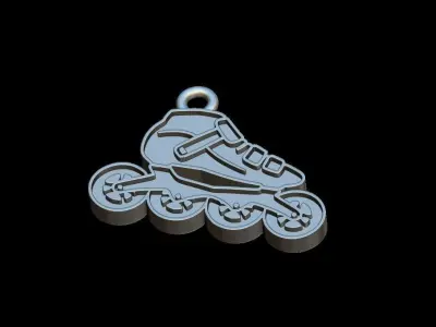 Roller skates pendant 3D print model