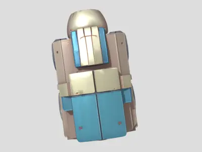 Robotic Vehicle with Camera PBR Textured Game Ready 3D Model Low-poly 3D model