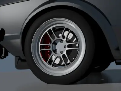 Volkswagen Golf Low-poly 3D model