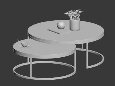 Malay Nested Coffee Tables Boydblue 3D model