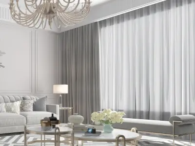 Modern room living 3D model buy