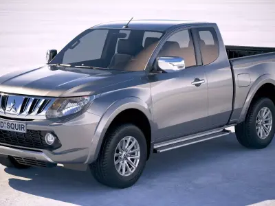Mitsubishi L200 extended cab 2016 3D model