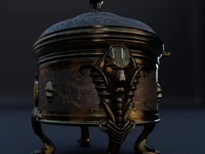 Sugar Bowl 3D Model - Free High-Poly with Texture  Free 3D model