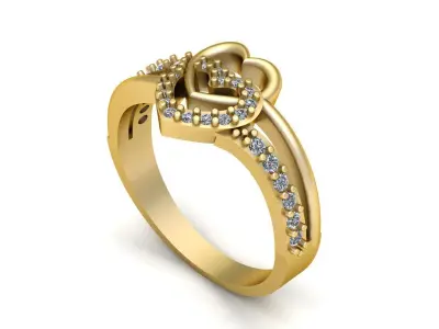 Proposal Diamond ring 3d Printable Model 3D print model