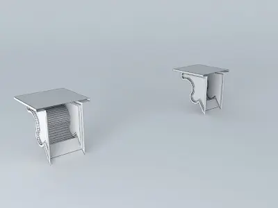 garnish pedestals wall detail Free 3D model
