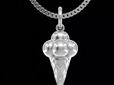  ice cream pendant charms - one inch pendant 3D print model