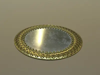 Fancy Old Mirror - PBR  Free low-poly 3D model