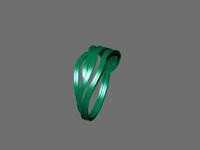 Women Ring Plain Ring Ready STL 3DM Models Womens Rings 3D print model 58