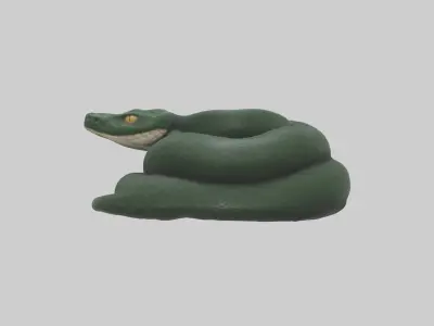 Sleeping Snake Model Low-poly 3D model