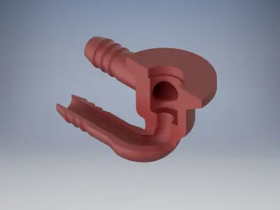 Housing for the idle valve 180 degree 3D print model