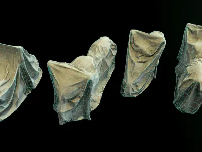 Motorcycle Covers Low-poly 3D model