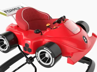 Racing car baby walker 3D model