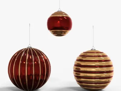 Ornaments Christmas Light Low-poly 3D model