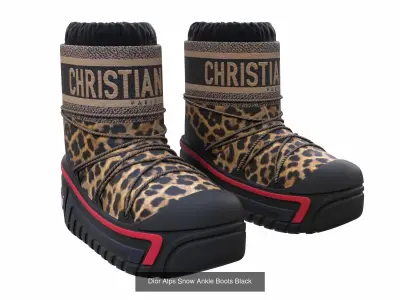 Dior Alps Snow Ankle Boots 3D Model Pack