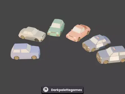 LOWPOLY RACING ASSET PACK-JAPAN EDITION Low-poly 3D model