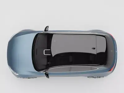 Modern Compact Hatchback Concept Low-poly 3D model