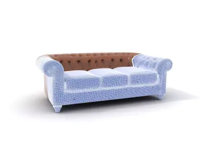 Chesterfield Leather Sofa model pack Low-poly 3D model