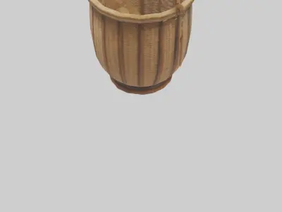 Decorative basket model Low-poly 3D model