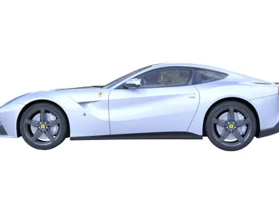 Ferrari f12 berlinetta car Low-poly 3D model