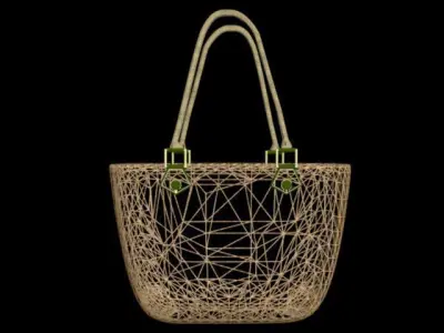 jute shoulder bag Free 3D model