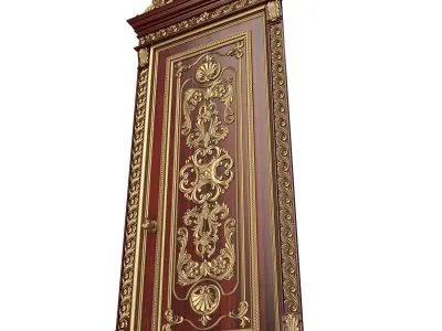 Carved Door Classic 01502 Wood Low-poly 3D model