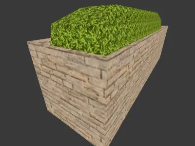 Hyrule Fortress Planter Free low-poly 3D model