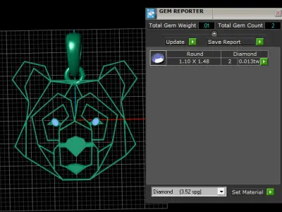  Bear Head Pendant 3D print model