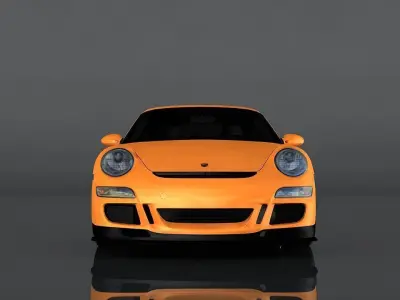 Porsche 911 GT3 997 Low-poly 3D model