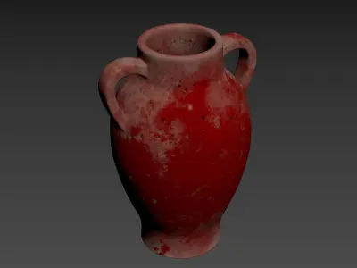 Handcrafted Corbel Glazed Vase 3D model