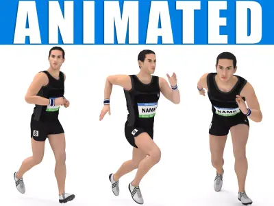 Athlete Action Set-01 3D model