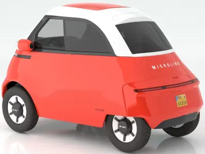 Microlino electric scooter car Red 3D model