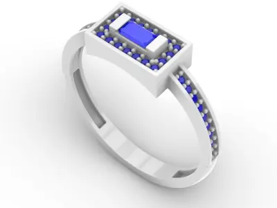 Jewelry Diamond Ring Model RG62 Free 3D print model