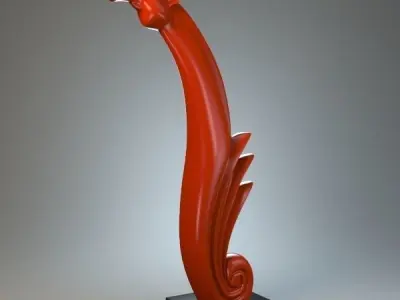 Sea Horse Sculpture 3D model