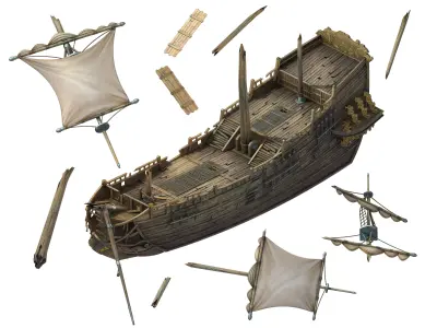 Game Kazlog shallow bay - Wreck 01 3D model