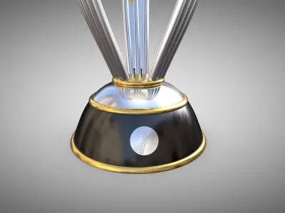 World cup cricket trophy Low-poly 3D model