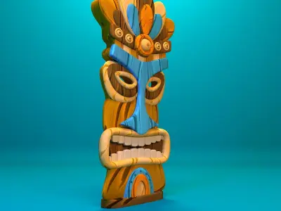 Tiki mask 3D model