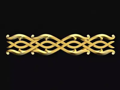 Central decor ornament for furniture 3D model 80
