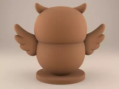 Cute Cartoon Owl STL File Easy 3D Print Model 3D print model