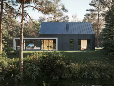 House in the forest Low-poly 3D model