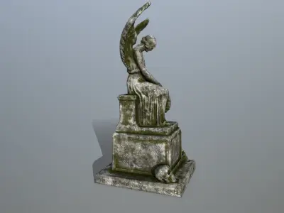 statue 3 of angel Low-poly 3D model buy