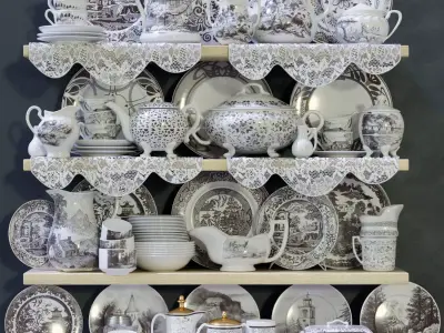 Large classic set 3D model