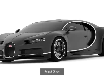 Dodge Demon Bugatti Chiron Porsche 918 3D Model Pack