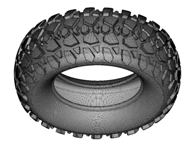 Plastic Heavy Truck Tyre Toy 3D model