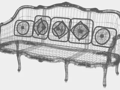 Carved canape for cnc 14 3D model