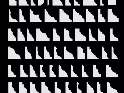 100 Sweep Ceiling Cornice for 3D Print 3D model