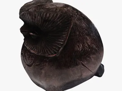 Figurine Owl wood 3D model