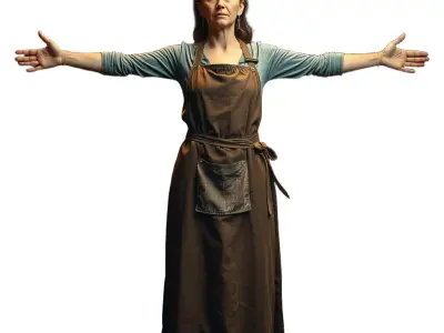 Artisan Apron Figure model pack Low-poly 3D model