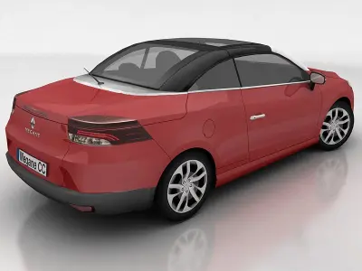 Renault Megane Coupe cabriolet Low-poly 3D model