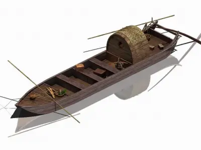 Game Traffic - Small Fishing 02 3D model